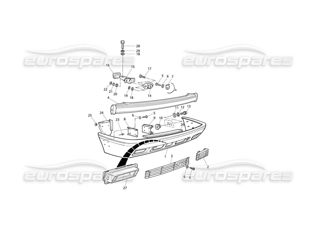 maserati qtp v8 evoluzione rear bumper part diagram