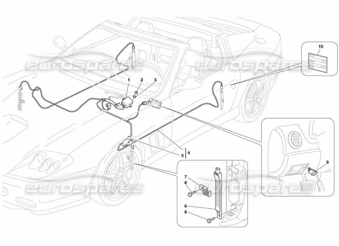 ferrari 575 superamerica tyres pressure control system -not for j- part diagram