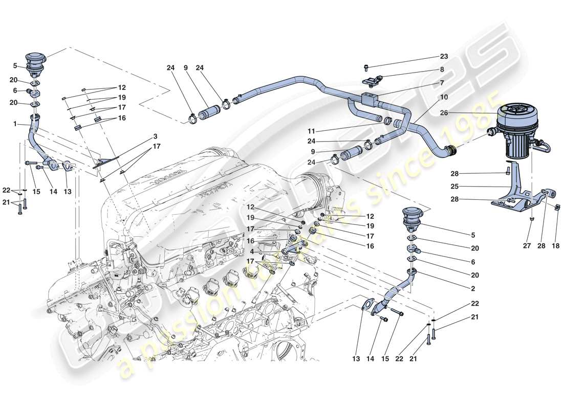 a part diagram from the ferrari laferrari aperta (europe) parts catalogue