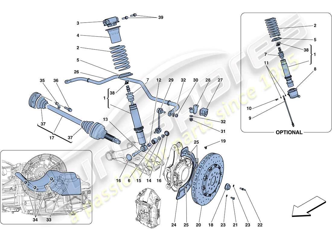 a part diagram from the ferrari ff (rhd) parts catalogue