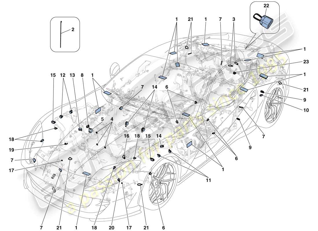 a part diagram from the ferrari 812 superfast (usa) parts catalogue