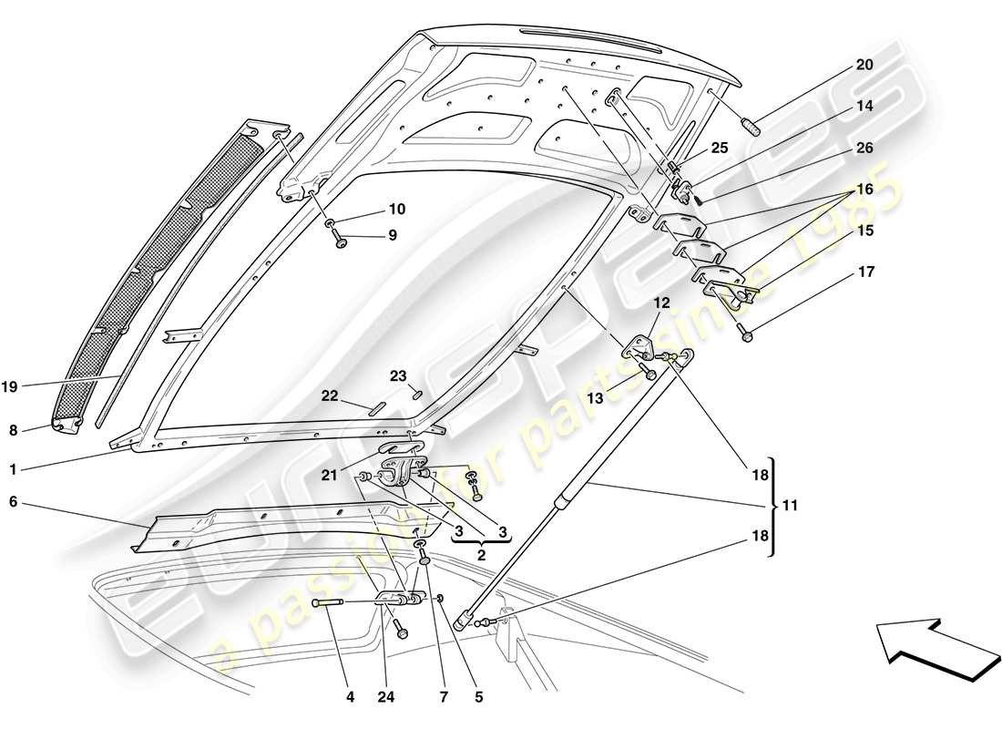 a part diagram from the ferrari 430 parts catalogue