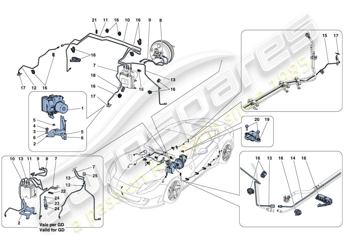 a part diagram from the ferrari 812 parts catalogue