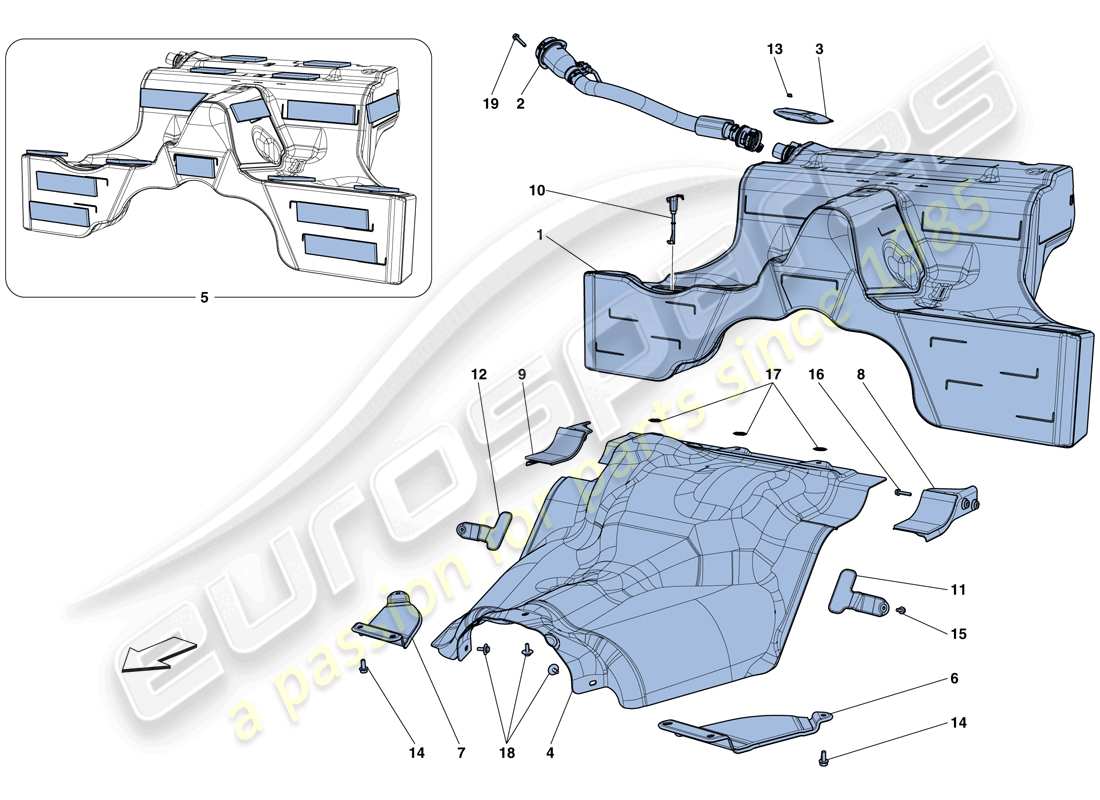 a part diagram from the ferrari california t (usa) parts catalogue