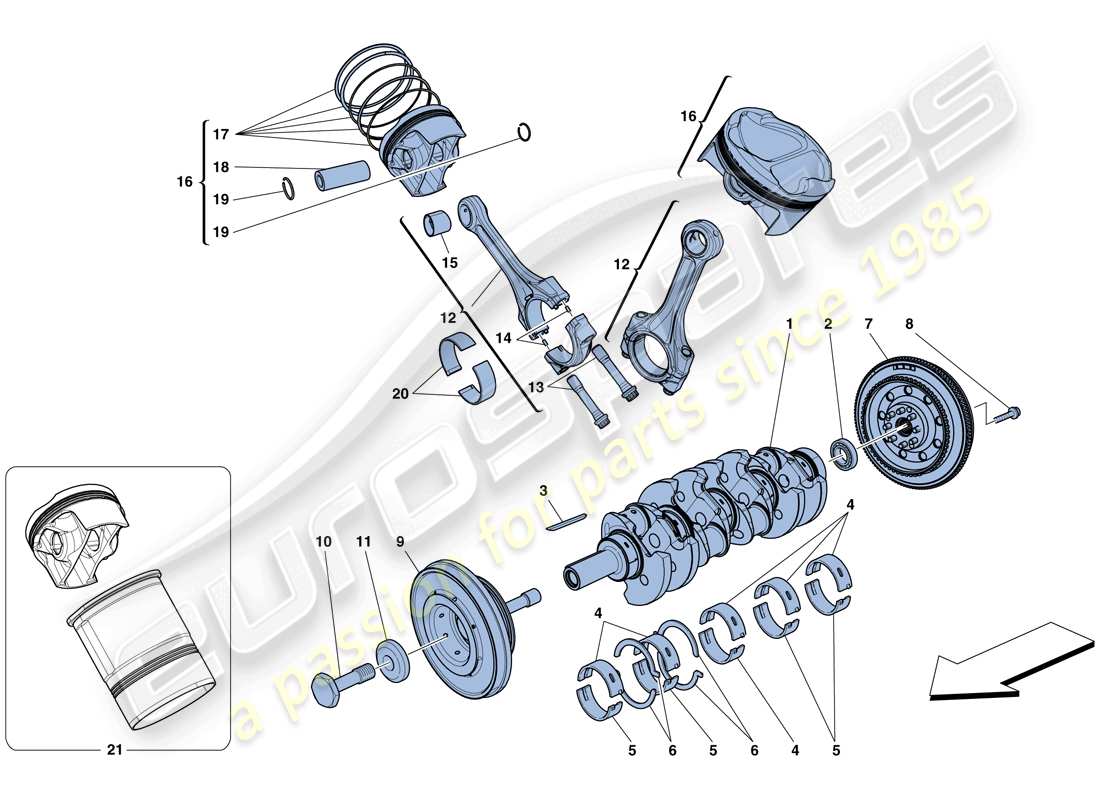 a part diagram from the ferrari 458 speciale aperta (europe) parts catalogue