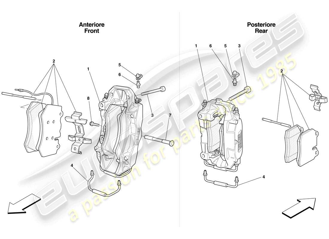 a part diagram from the ferrari f430 scuderia (europe) parts catalogue