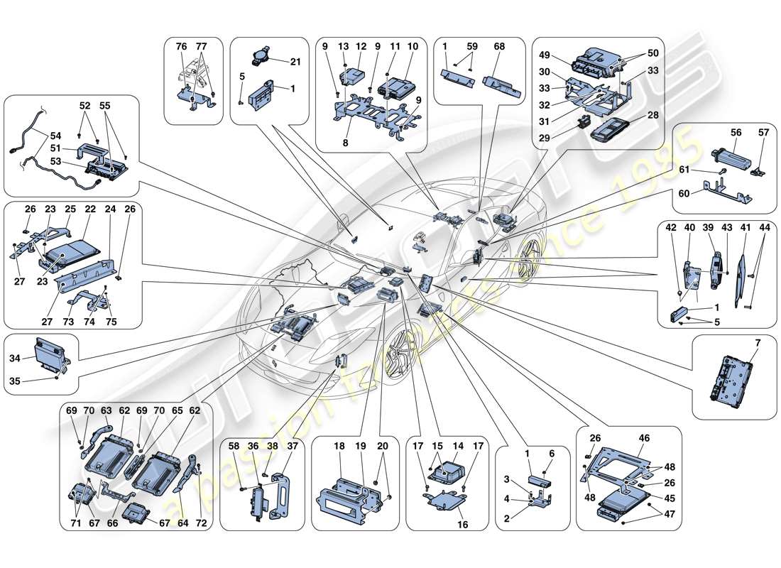 ferrari 812 superfast (europe) vehicle ecus part diagram