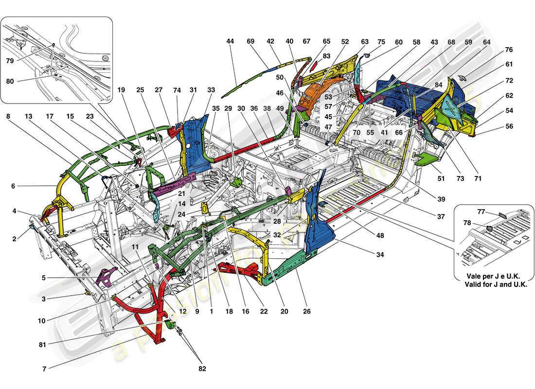 ferrari ff (usa) chassis completion part diagram