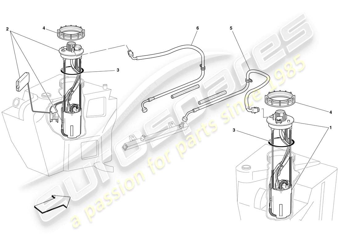 ferrari f430 scuderia (usa) fuel pumps and lines part diagram