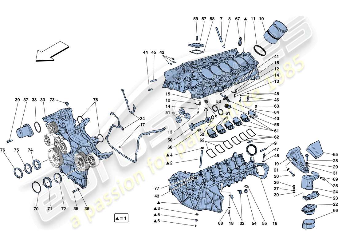 ferrari ff (usa) crankcase part diagram