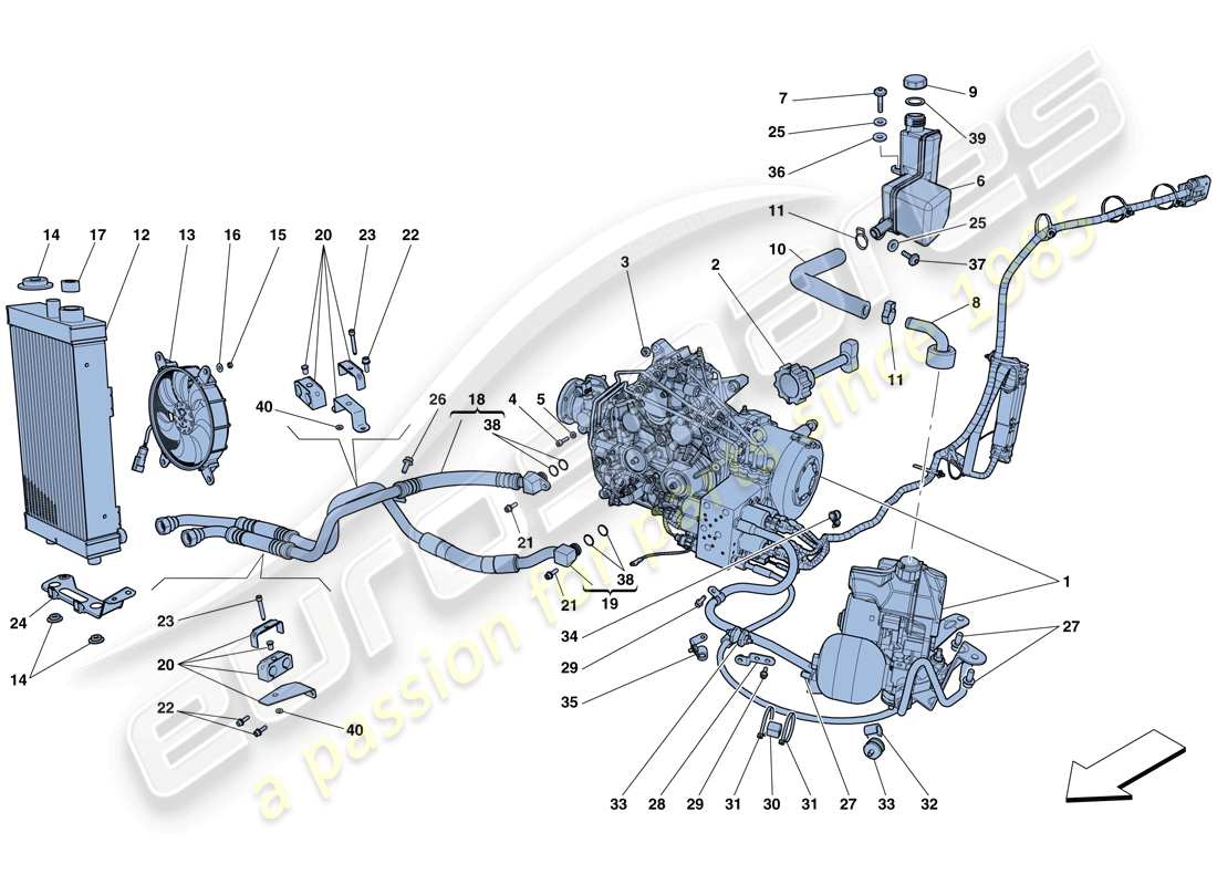 ferrari gtc4 lusso (usa) ptu system part diagram