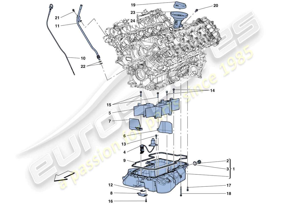 ferrari gtc4 lusso t (rhd) lubrication: circuit and pickup part diagram