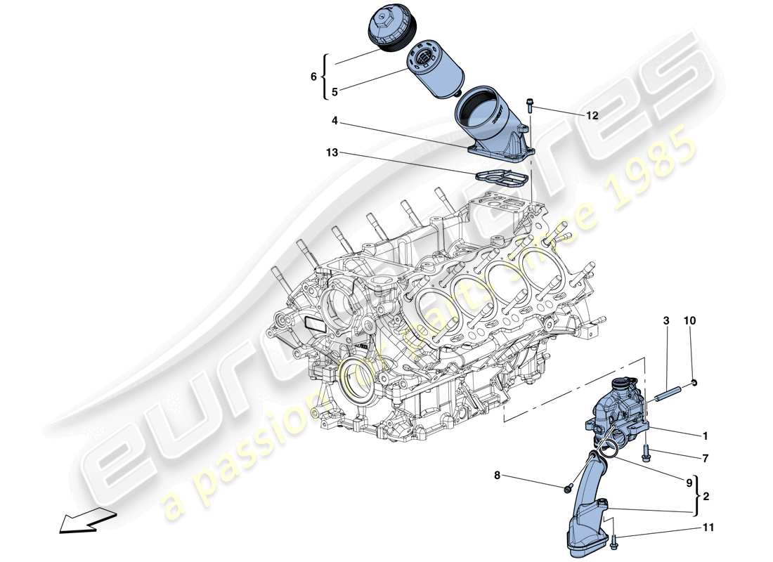 ferrari gtc4 lusso t (usa) lubrication: pump and filter part diagram