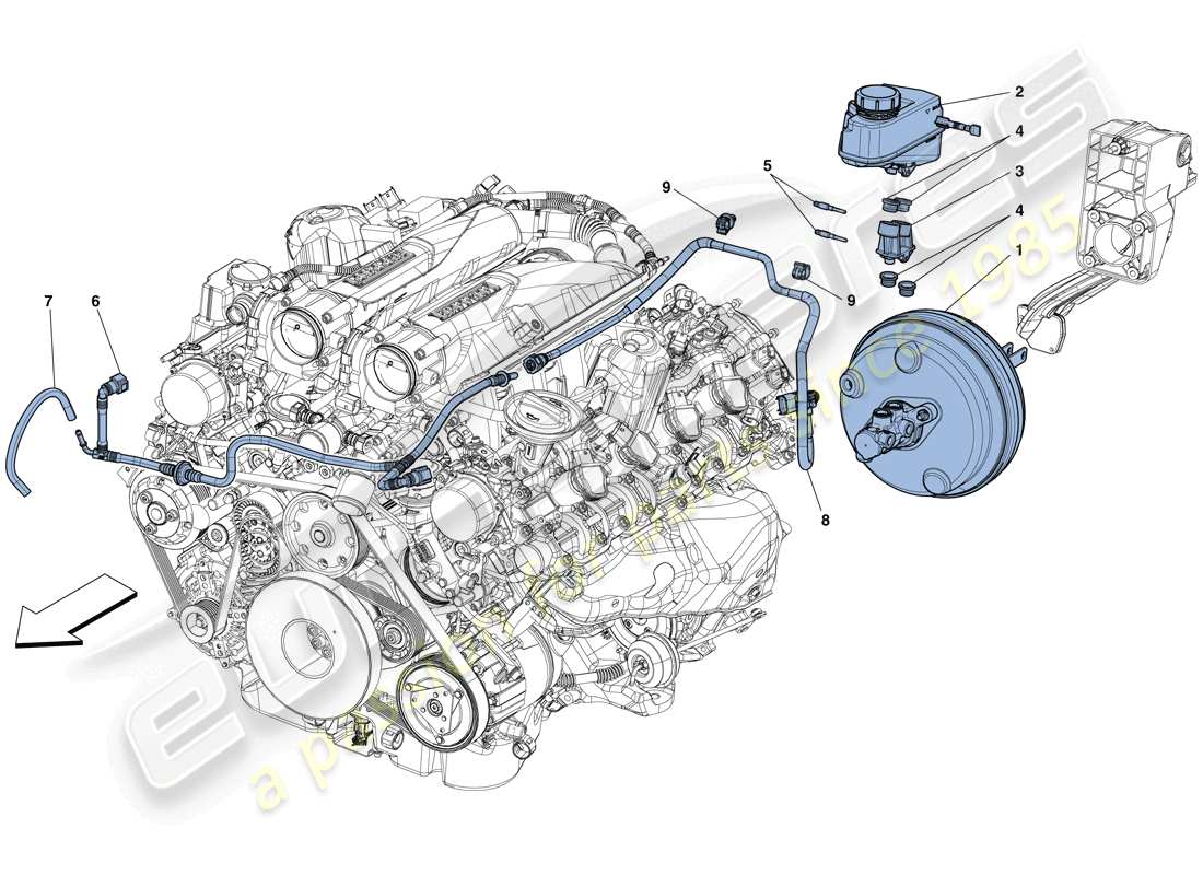 ferrari gtc4 lusso t (usa) servo brake system part diagram