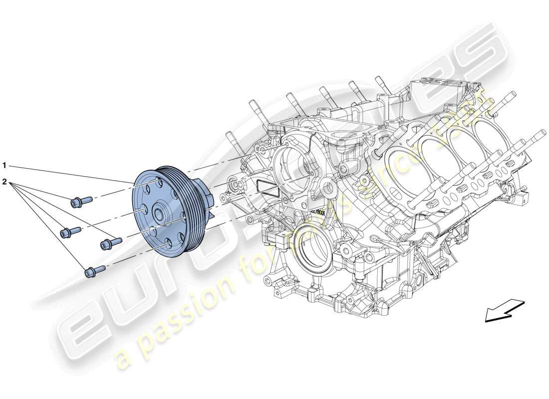 ferrari california t (usa) cooling: water pump part diagram