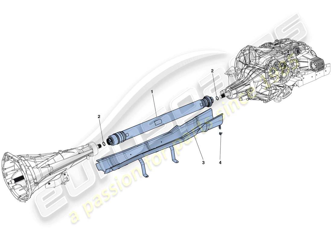 ferrari california t (europe) transmission pipe part diagram