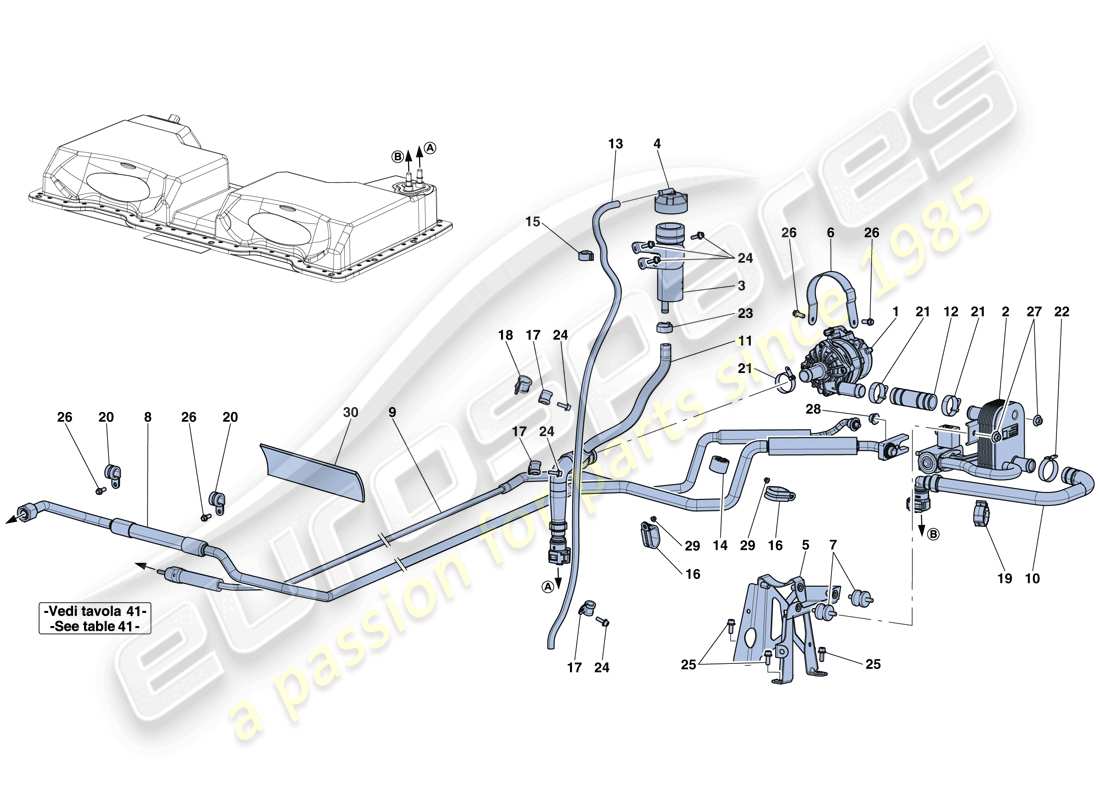 ferrari laferrari aperta (europe) battery cooling system part diagram