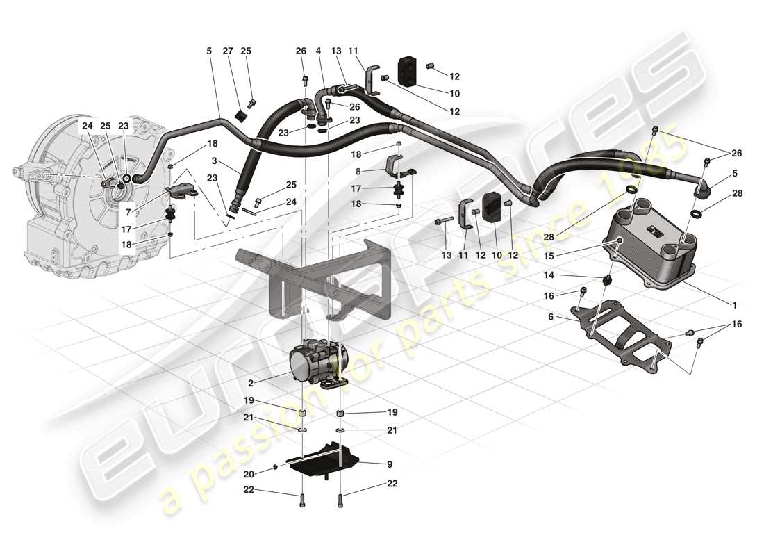 ferrari laferrari (europe) electric motor cooling part diagram