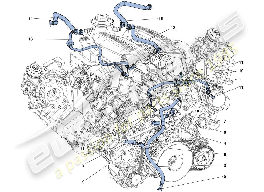 ferrari 488 gtb (rhd) vents part diagram