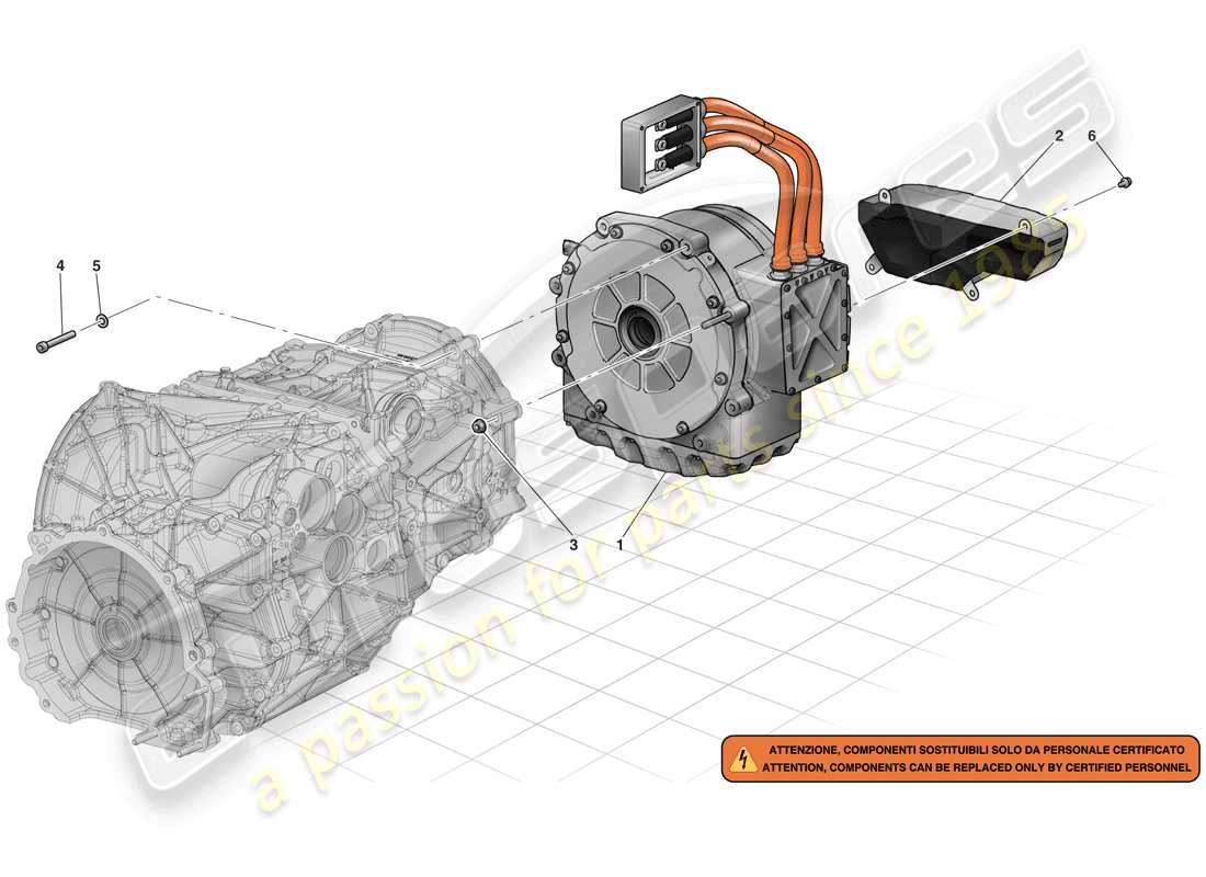 ferrari laferrari (europe) electric motor part diagram