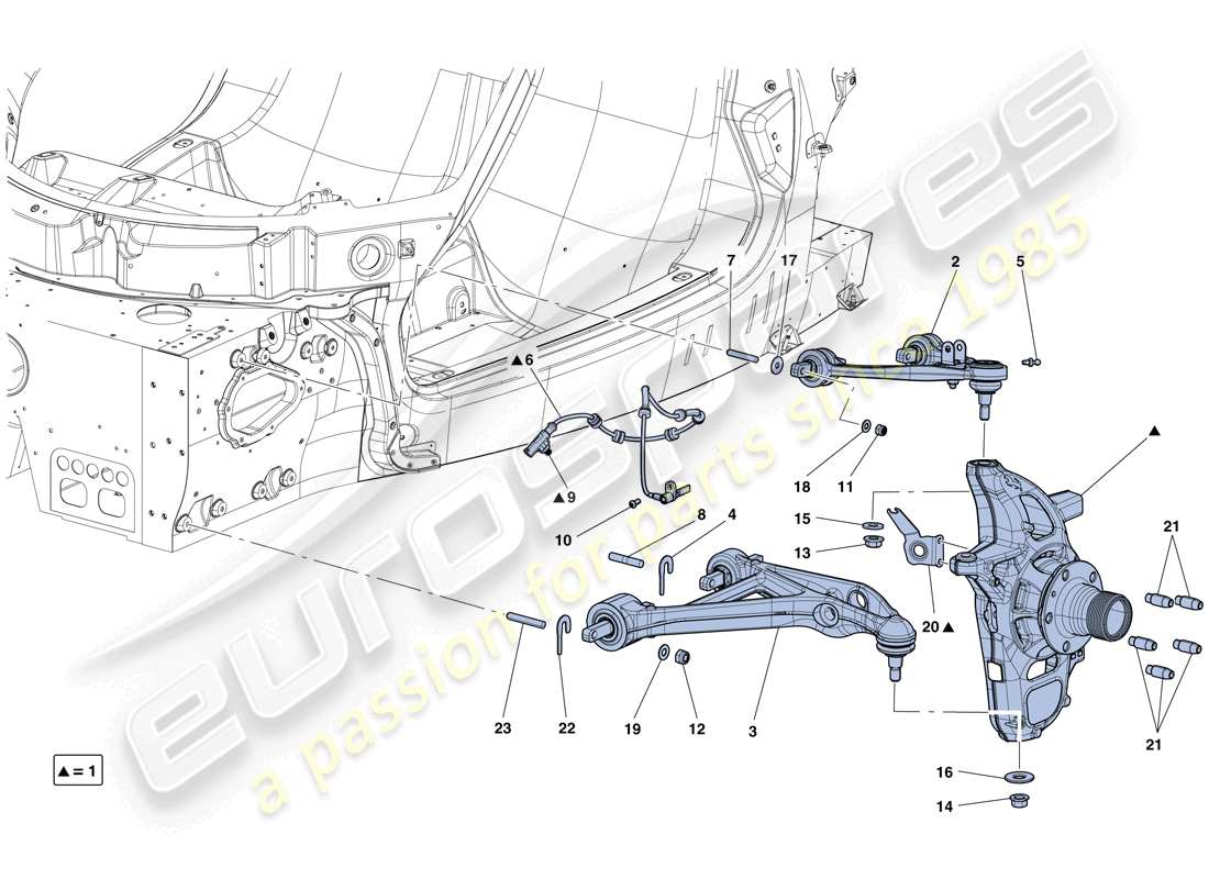 ferrari laferrari aperta (usa) front suspension - arms part diagram