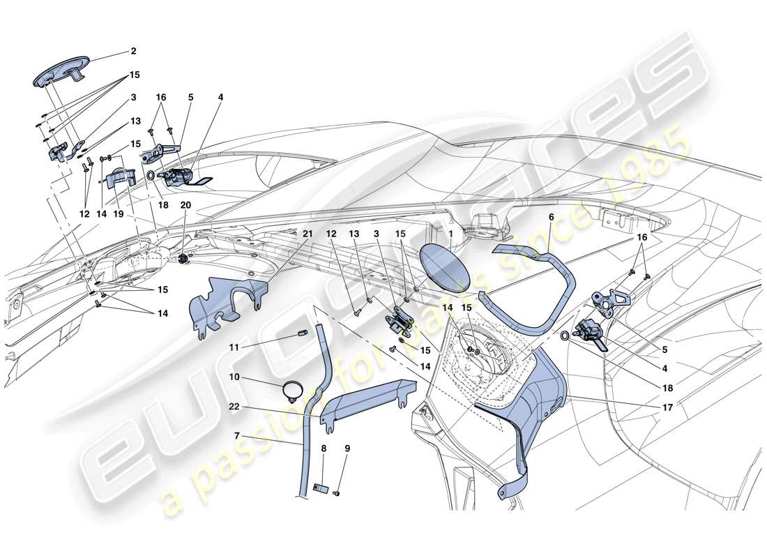 ferrari laferrari aperta (usa) external fuel/fluid fillers part diagram