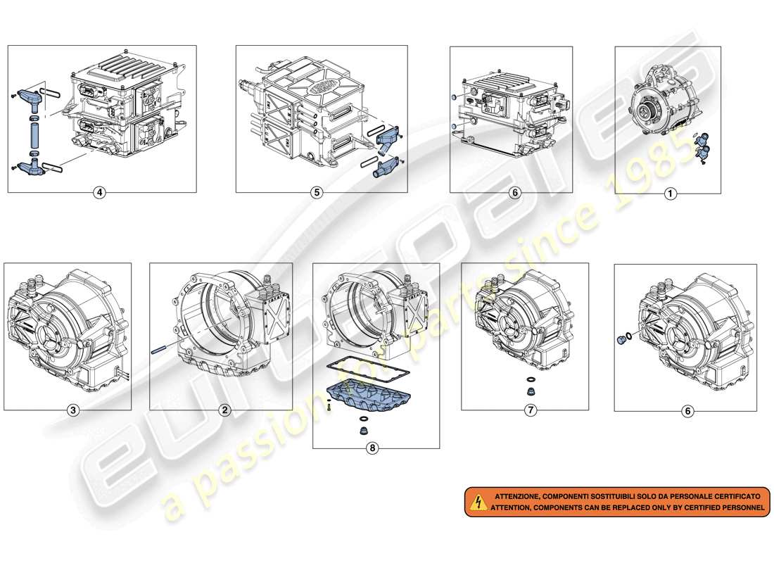 ferrari laferrari aperta (europe) inverter-me1-me2 repair kit part diagram