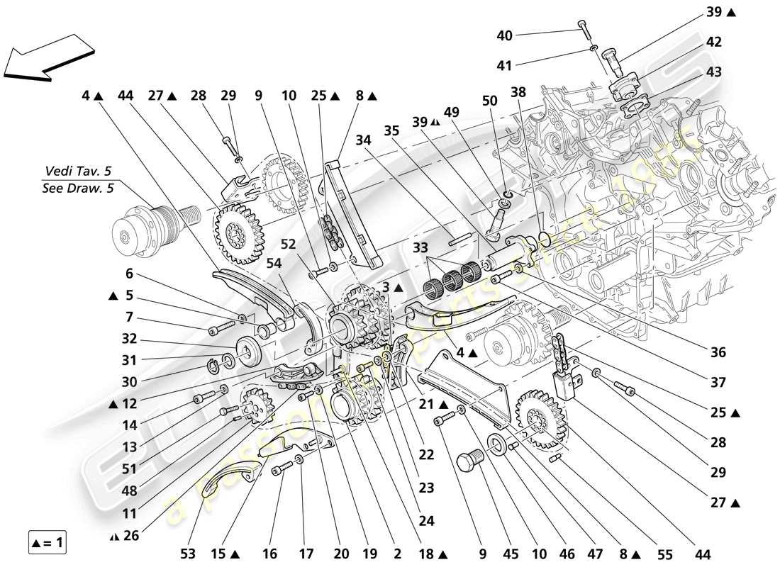 maserati trofeo timing - controls part diagram