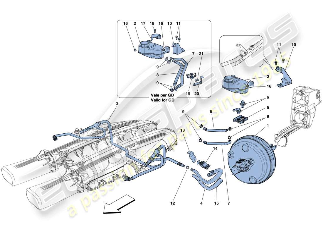 ferrari f12 berlinetta (rhd) power steering system part diagram