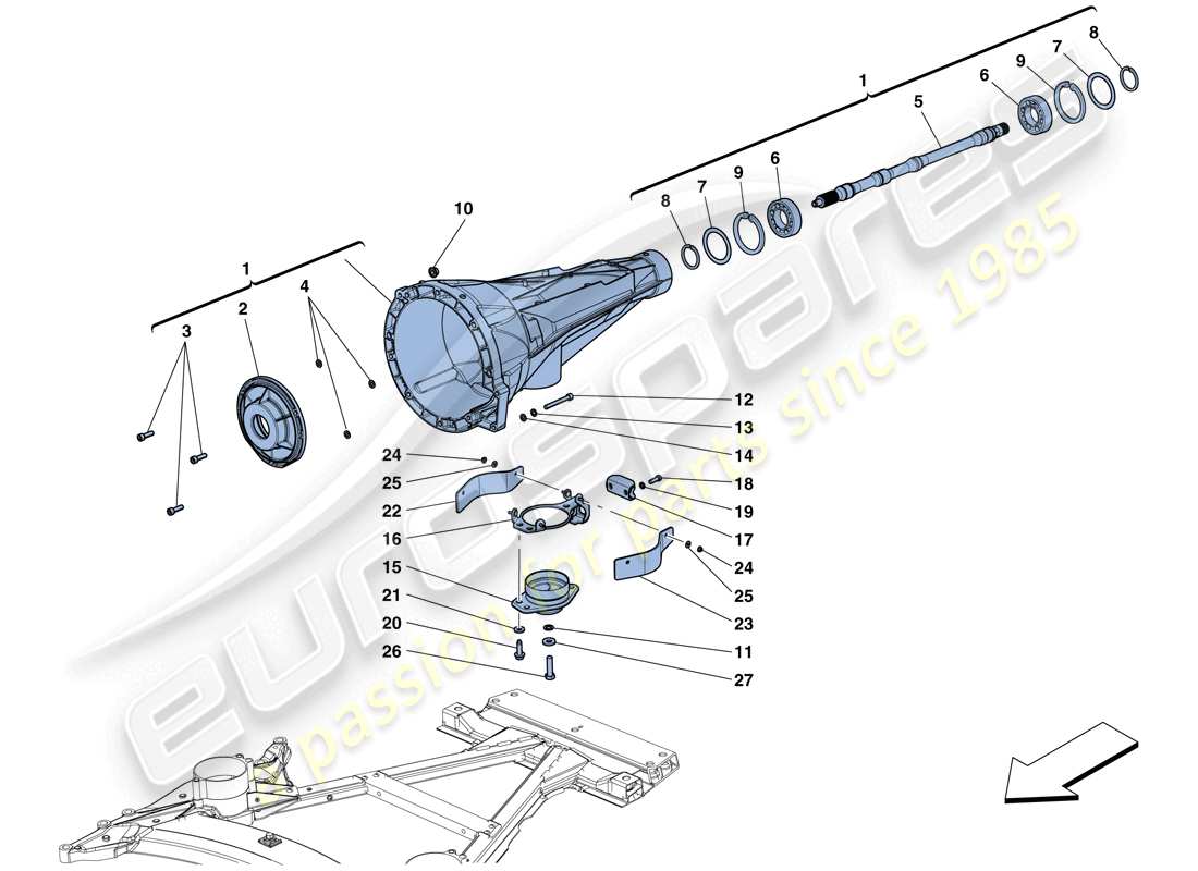 ferrari gtc4 lusso (europe) transmission housing part diagram