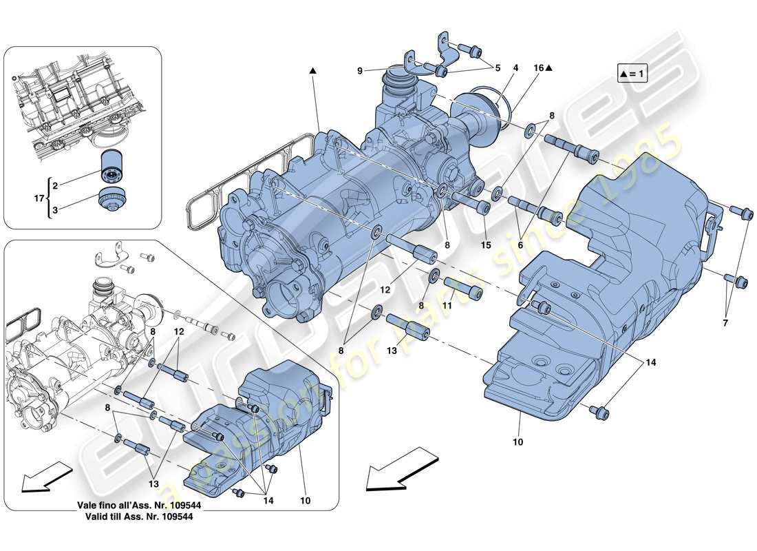 ferrari f12 berlinetta (rhd) cooling - oil pump part diagram