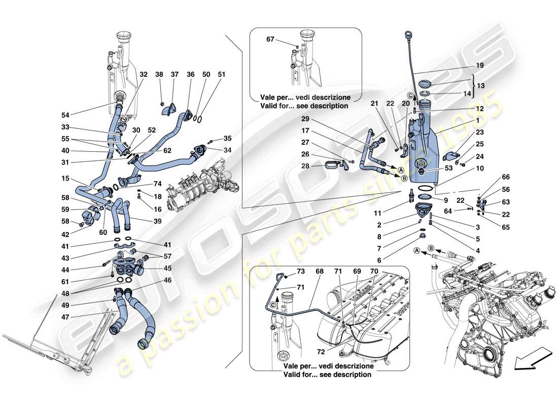 ferrari gtc4 lusso (rhd) lubrication system: tank part diagram