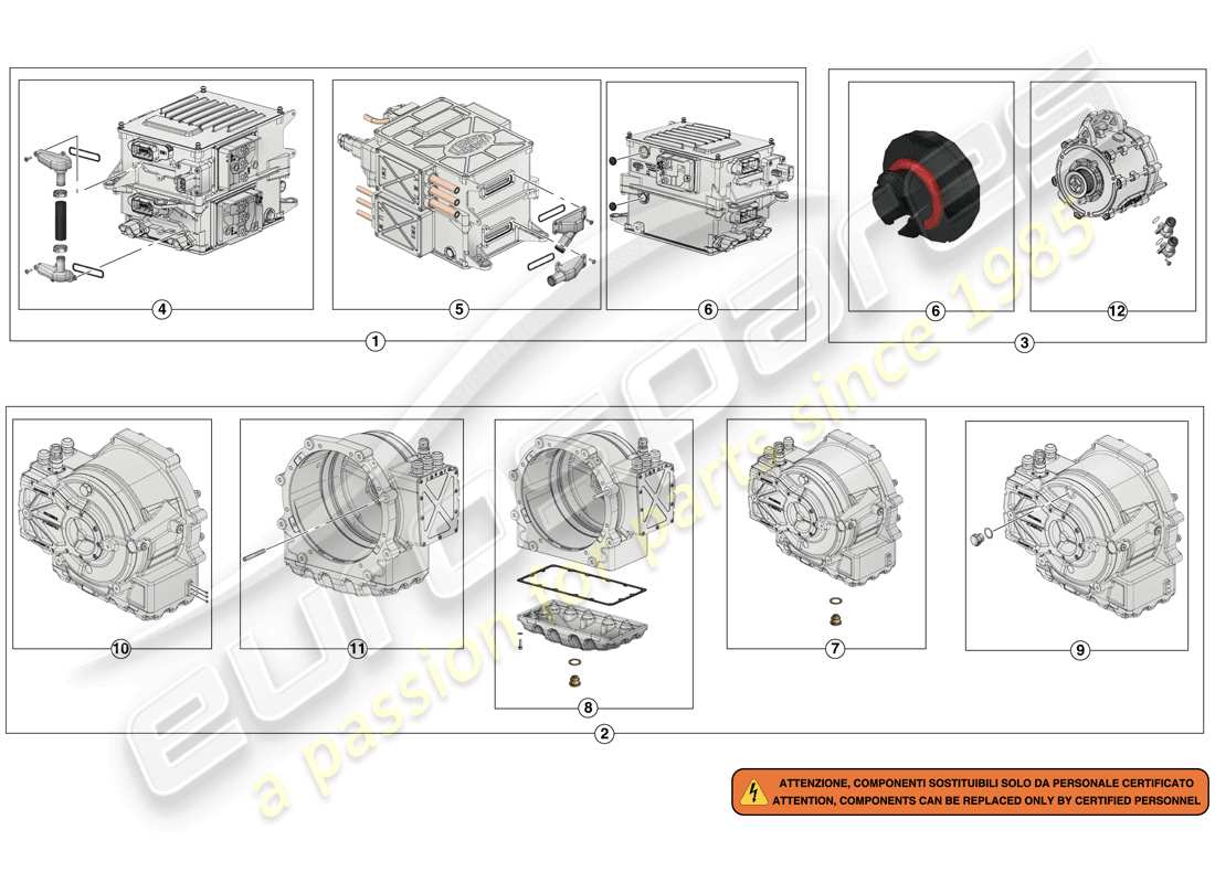 ferrari laferrari (europe) inverter-me1-me2 repair kit part diagram