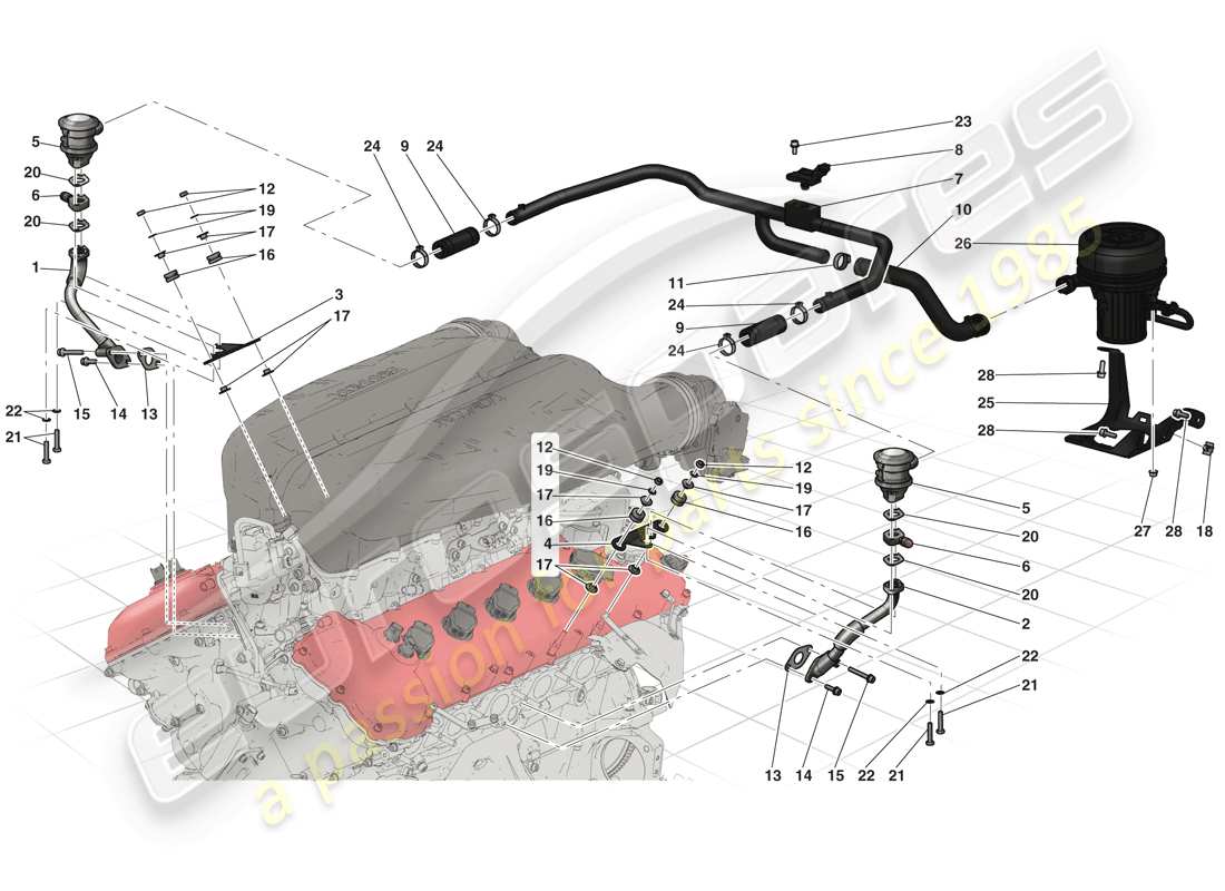 ferrari laferrari (europe) secondary air system part diagram