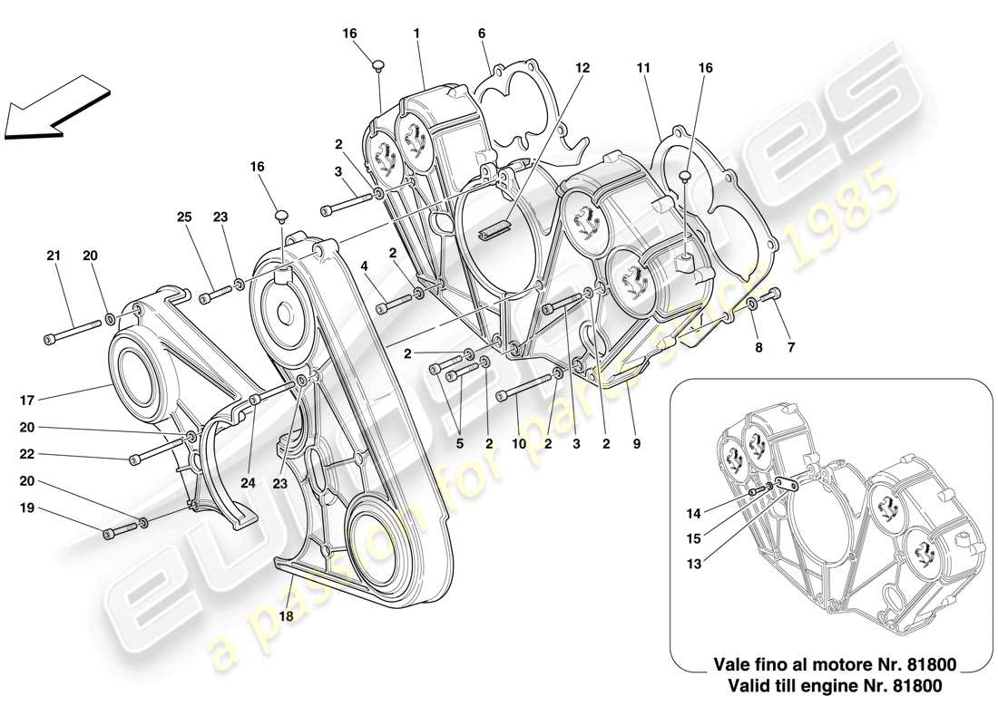 ferrari 612 sessanta (usa) engine covers part diagram