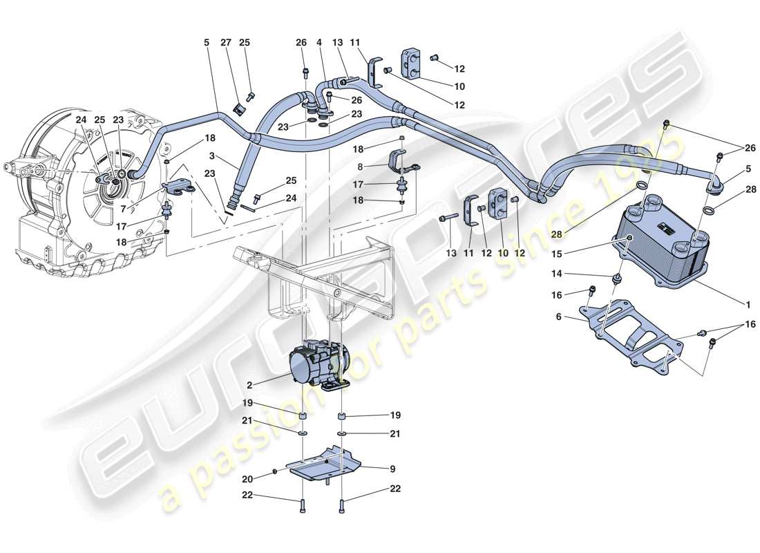 ferrari laferrari aperta (europe) electric motor cooling part diagram