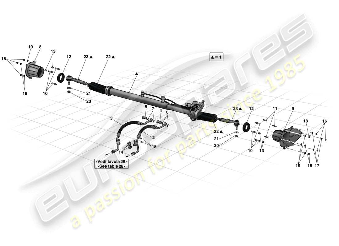 ferrari laferrari (europe) hydraulic power steering box part diagram