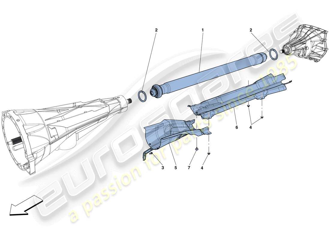 ferrari gtc4 lusso t (rhd) transmission pipe part diagram