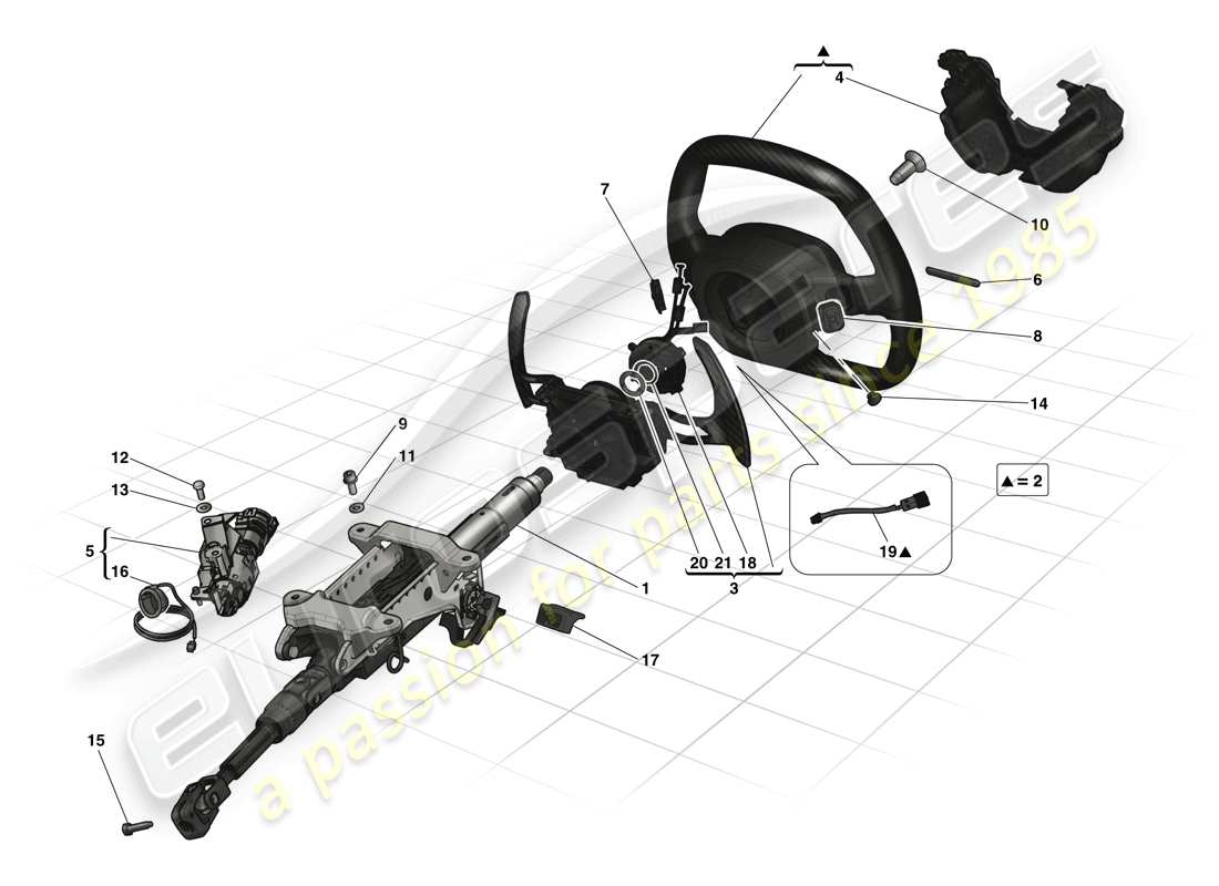 ferrari laferrari (europe) steering control part diagram