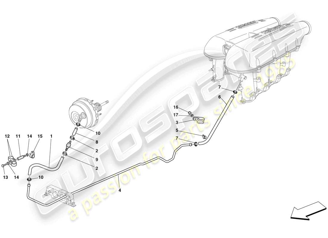 ferrari f430 scuderia (rhd) power steering system part diagram