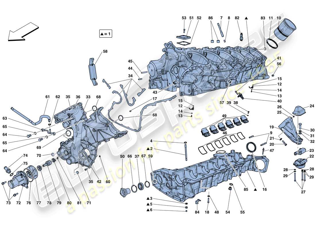 ferrari f12 berlinetta (usa) crankcase part diagram