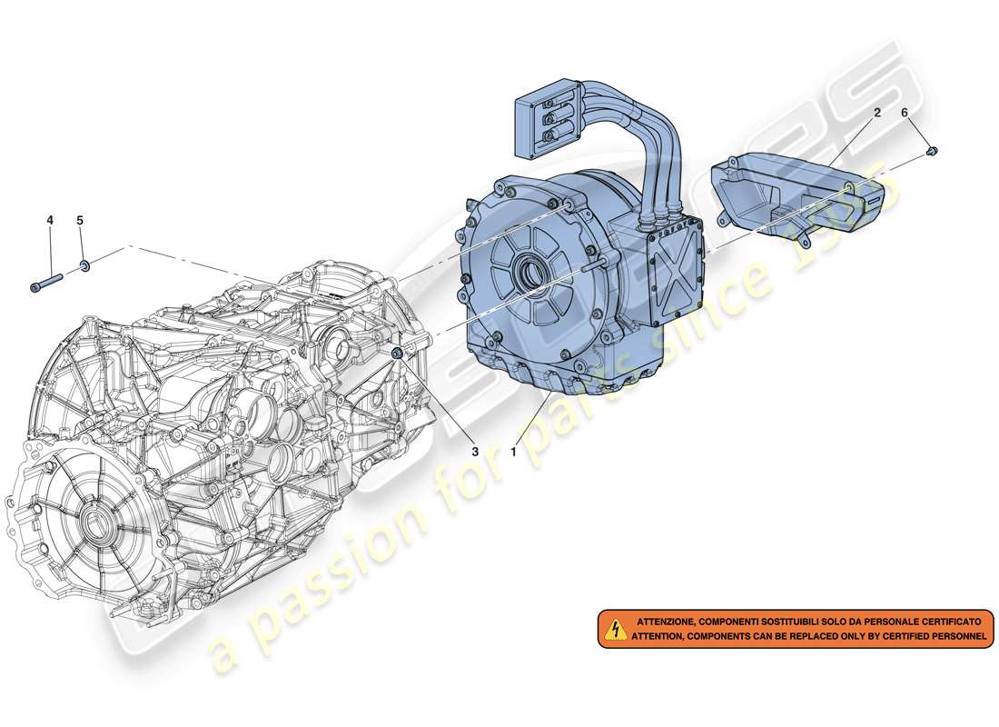 ferrari laferrari aperta (usa) electric motor part diagram