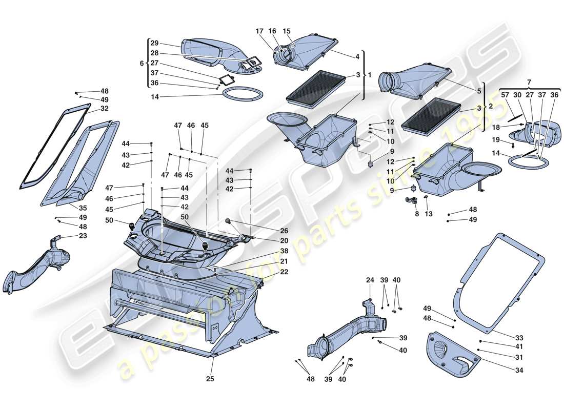 ferrari laferrari aperta (usa) air intakes part diagram