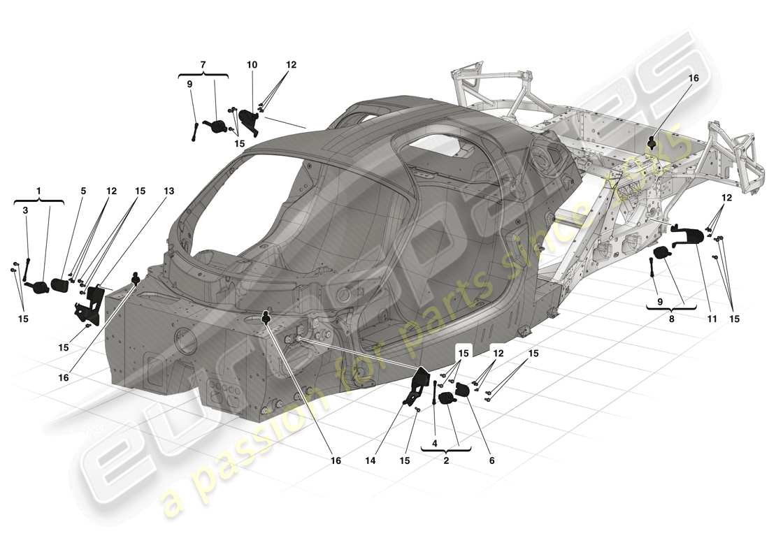 ferrari laferrari (europe) electronic management (suspension) part diagram