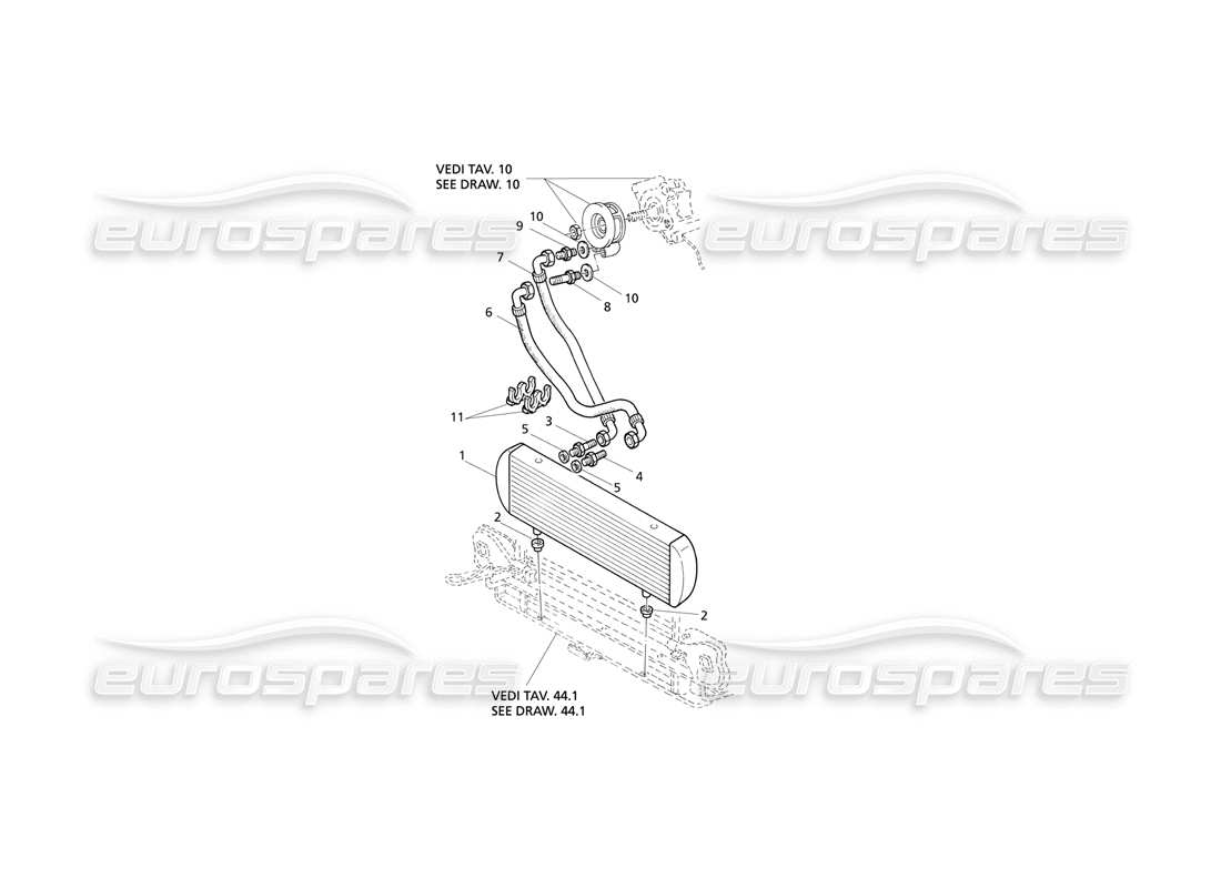 maserati qtp v8 evoluzione engine oil cooling part diagram