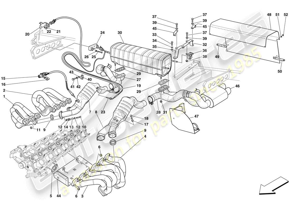 a part diagram from the maserati mc12 parts catalogue