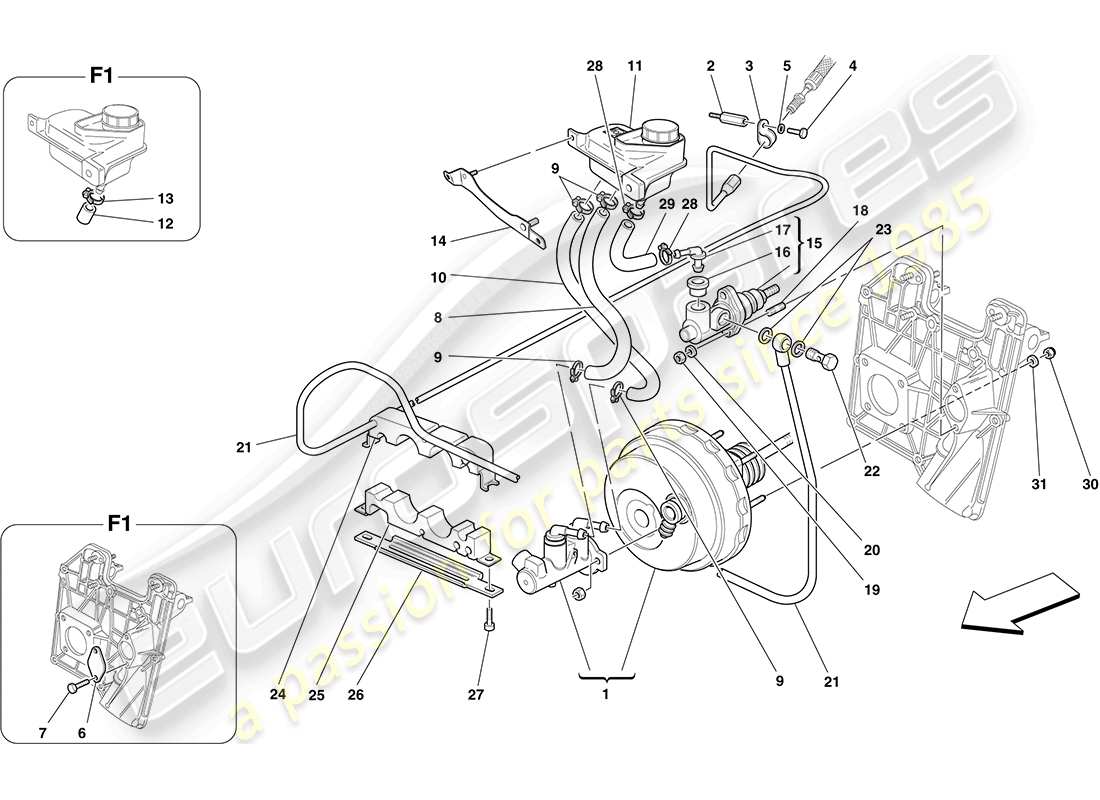 part diagram containing part number 191087