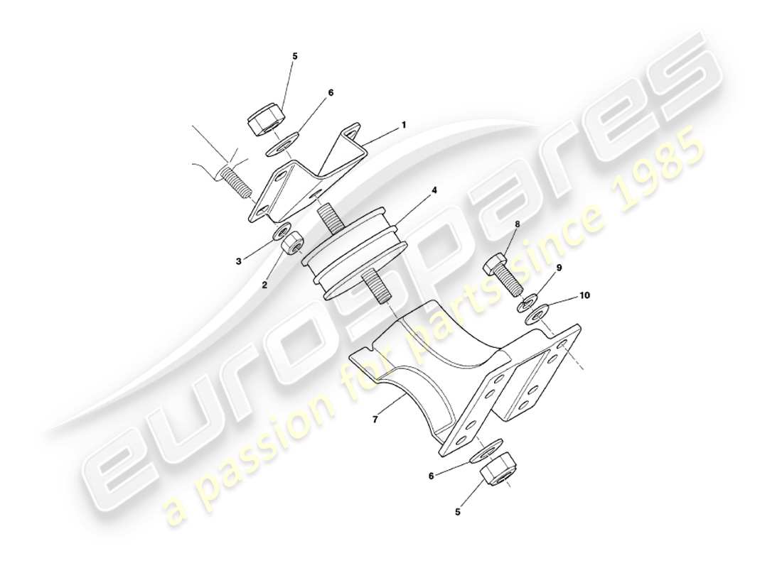 a part diagram from the aston martin v8 coupe (1999) parts catalogue