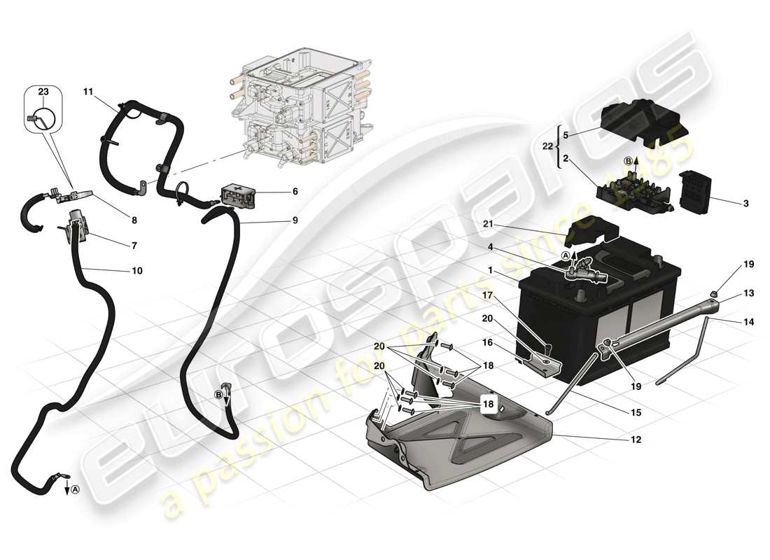 ferrari laferrari (europe) starter battery part diagram