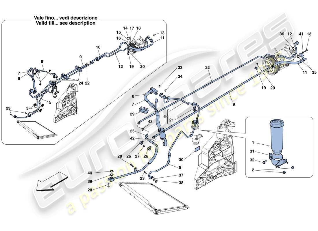 ferrari 458 italia (europe) ac system - freon part diagram